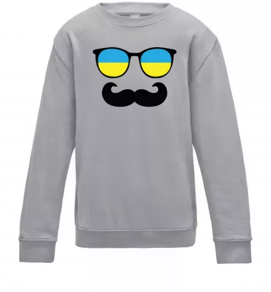 Детский Свитшот ОКУЛЯРИ Серый меланж фото