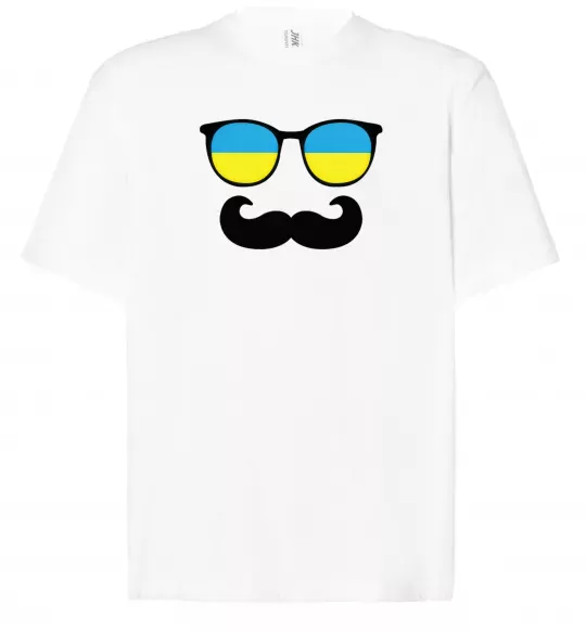 Футболка Оверсайз ОКУЛЯРИ Білий фото