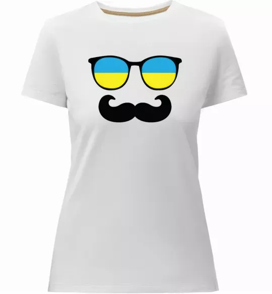 Женская премиум футболка ОКУЛЯРИ Белый фото