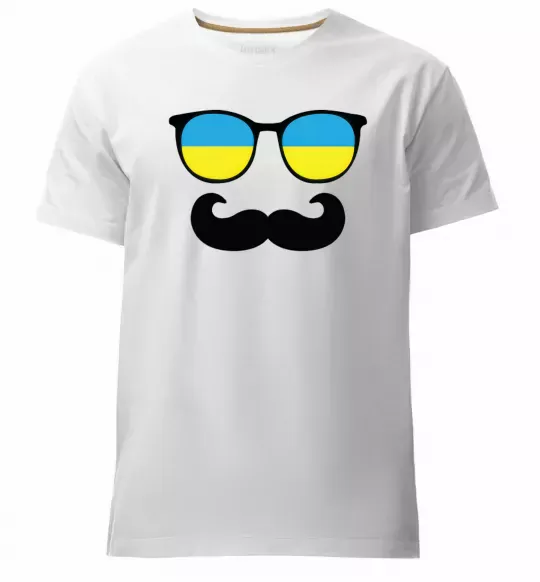 Мужская премиум футболка ОКУЛЯРИ Белый фото