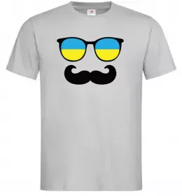 Мужская футболка Герб і Прапор України Темно-синий фото