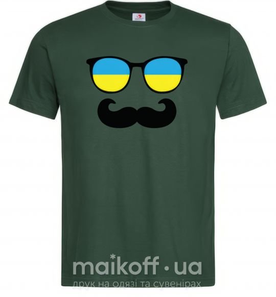 Мужская футболка ОКУЛЯРИ Темно-зеленый фото