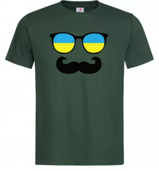 Мужская футболка ОКУЛЯРИ Темно-зеленый фото