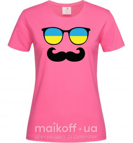 Жіноча футболка ОКУЛЯРИ Яскраво-рожевий фото