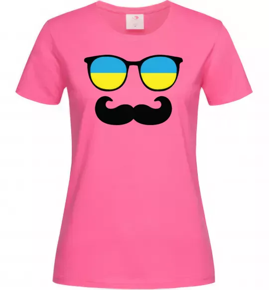 Женская футболка ОКУЛЯРИ Ярко-розовый фото