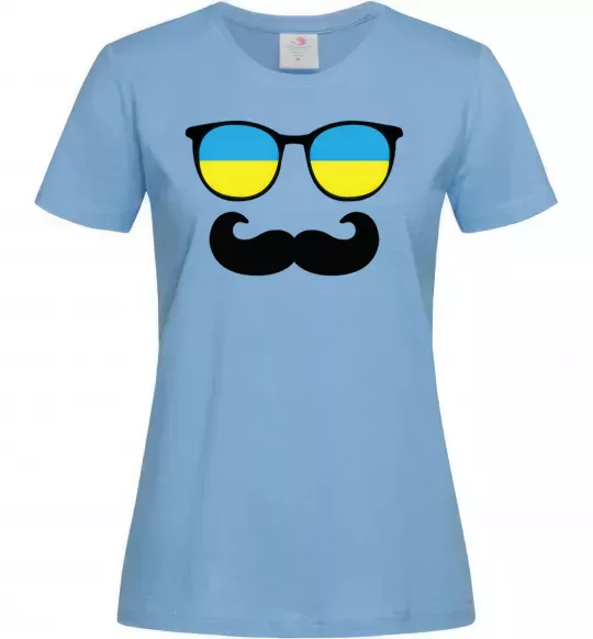 Женская футболка ОКУЛЯРИ Голубой фото