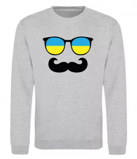 Свитшот ОКУЛЯРИ Серый меланж фото