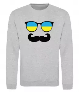 Свитшот ОКУЛЯРИ Серый меланж фото