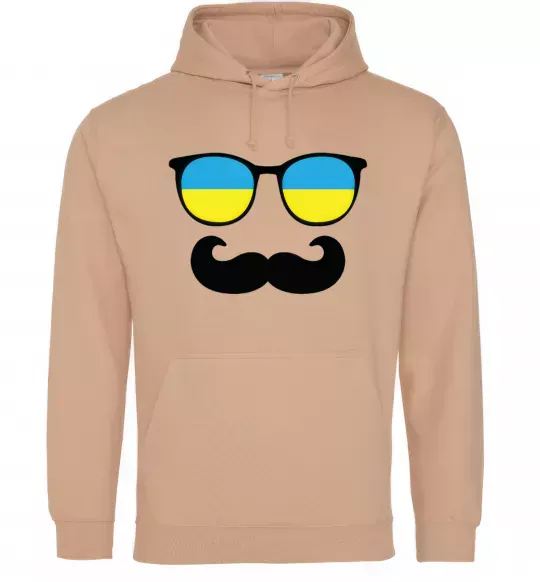 Мужская толстовка (худи) ОКУЛЯРИ Песочный фото