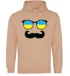 Мужская толстовка (худи) ОКУЛЯРИ Песочный фото