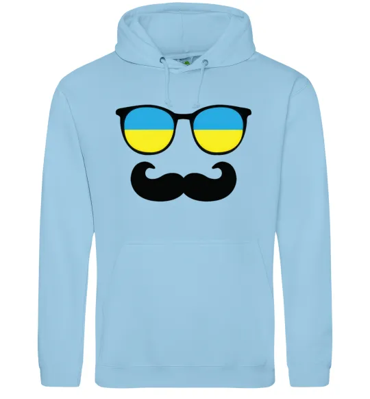 Женская толстовка (худи) ОКУЛЯРИ Голубой фото