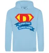Чоловіча толстовка (худі) DAD SUPER HERO Блакитний фото