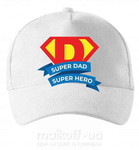 Кепка DAD SUPER HERO Білий фото