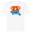 Футболка Оверсайз DAD SUPER HERO Белый фото