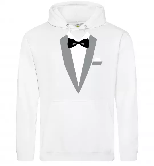 Чоловіча толстовка (худі) Фрак сірий Білий фото