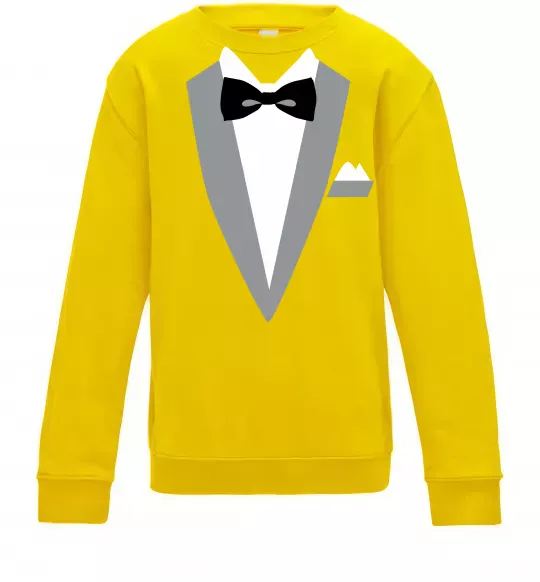 Детский Свитшот Фрак сірий Солнечно желтый фото