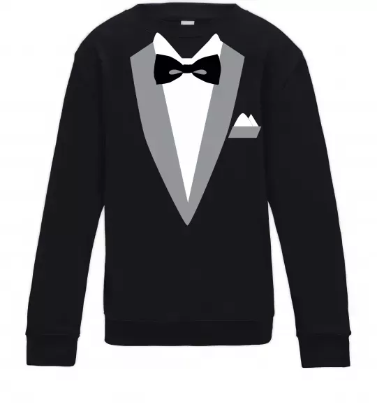 Детский Свитшот Фрак сірий Черный фото