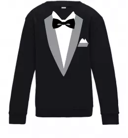 Дитячий світшот Фрак сірий Чорний фото