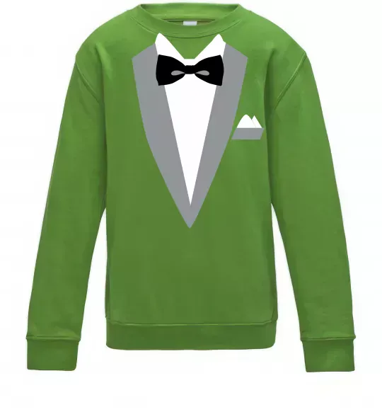 Детский Свитшот Фрак сірий Лаймовый фото
