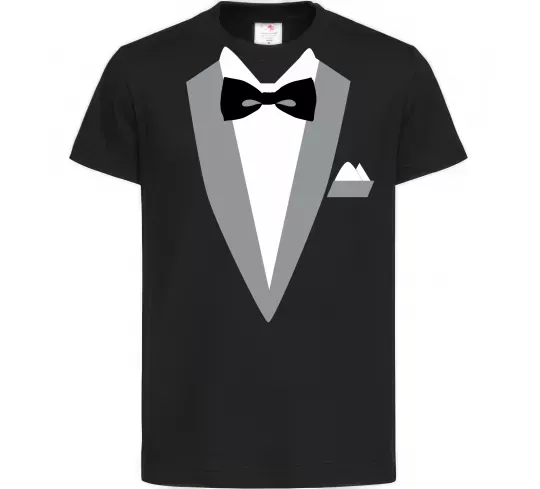 Детская футболка Фрак сірий Черный фото