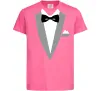 Детская футболка Фрак сірий Ярко-розовый фото