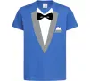 Детская футболка Фрак сірий Ярко-синий фото
