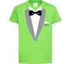 Детская футболка Фрак сірий Лаймовый фото