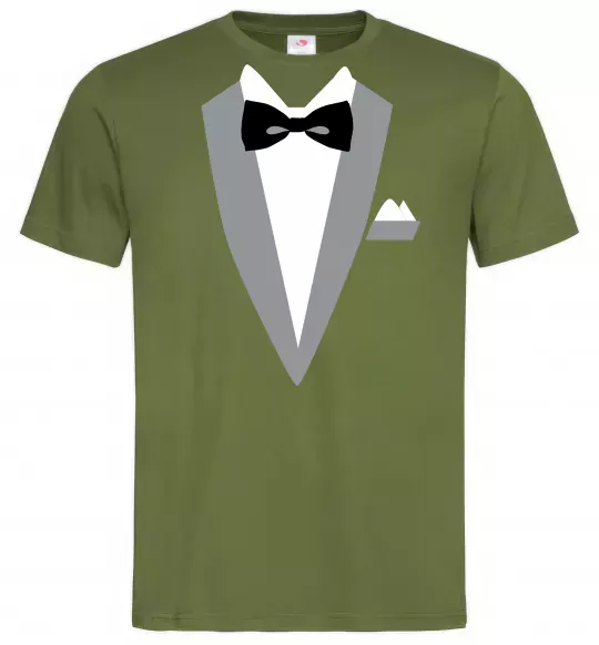 Чоловіча футболка Фрак сірий Оливковий фото