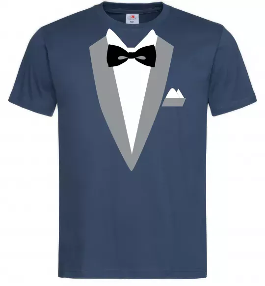 Чоловіча футболка Фрак сірий Темно-синій фото