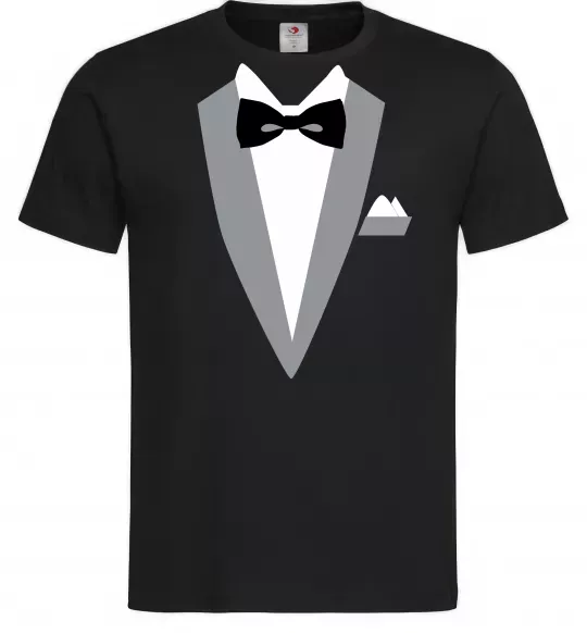 Чоловіча футболка Фрак сірий Чорний фото