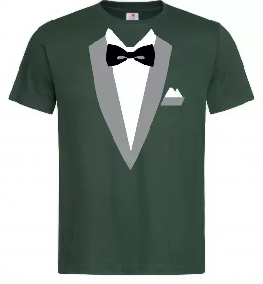 Чоловіча футболка Фрак сірий Темно-зелений фото