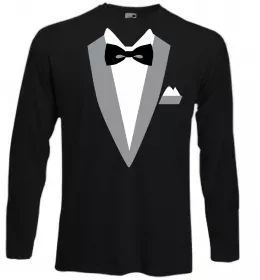 Лонгслів Метелик та фрак Чорний фото