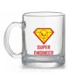 Чашка стеклянная Супер инженер Прозрачный фото
