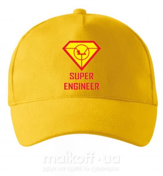 Кепка Супер инженер Солнечно желтый фото