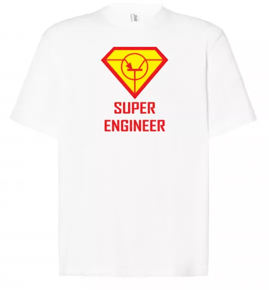 Футболка Оверсайз Супер інженер Белый фото