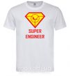 Мужская футболка Супер инженер Белый фото