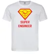 Чоловіча футболка Супер інженер Білий фото