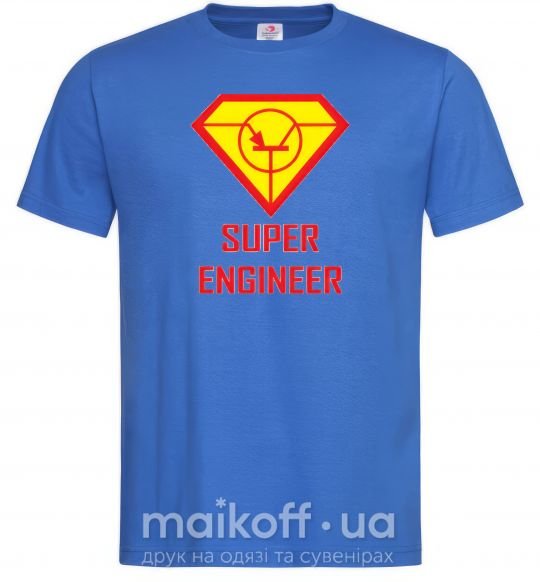 Мужская футболка Супер инженер Ярко-синий фото