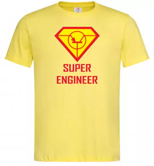 Чоловіча футболка Супер інженер Лимонний фото