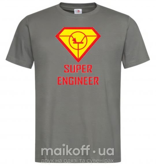 Чоловіча футболка Супер инженер Графіт фото