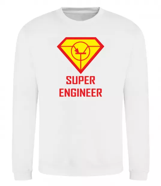 Світшот Супер інженер Білий фото