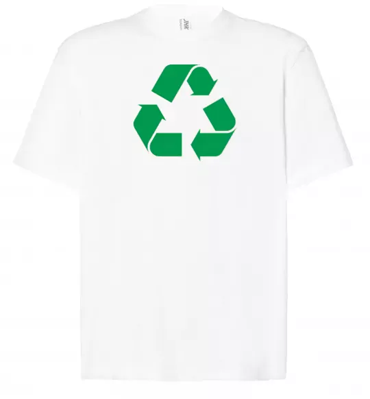 Футболка Оверсайз Recycling picture Белый фото