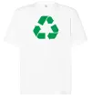 Футболка Оверсайз Recycling picture Белый фото