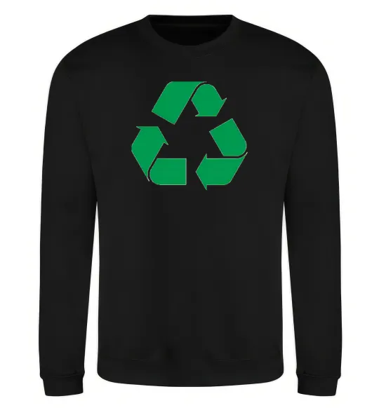 Світшот Recycling picture Чорний фото