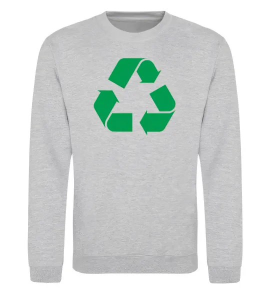 Світшот Recycling picture Сірий меланж фото