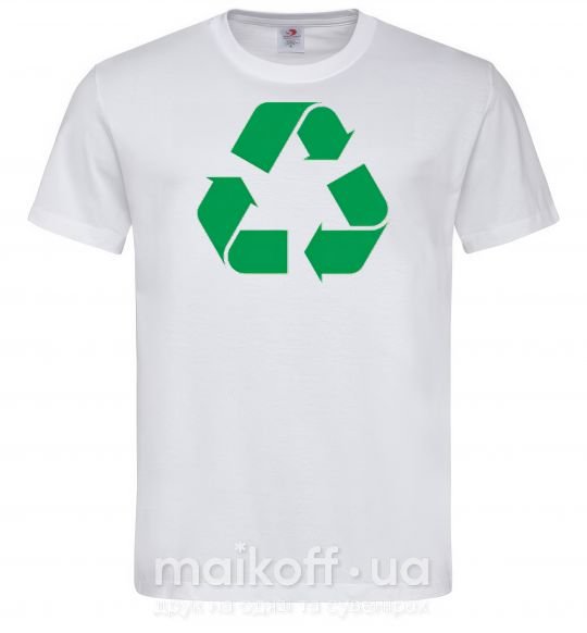 Мужская футболка Recycling picture Белый фото