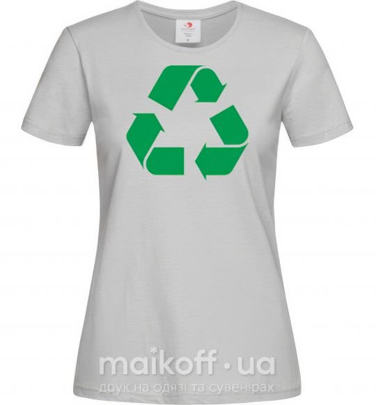 Женская футболка Recycling picture Серый фото