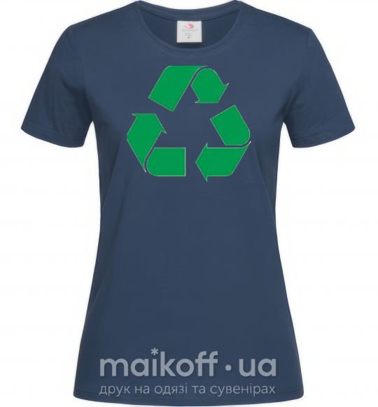 Жіноча футболка Recycling picture Темно-синій фото