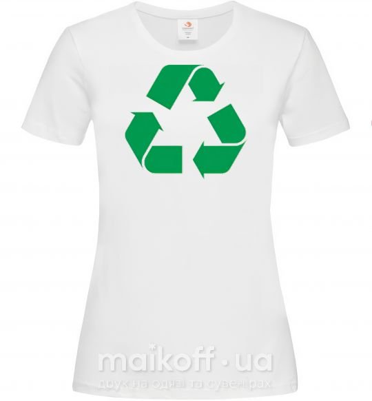 Женская футболка Recycling picture Белый фото