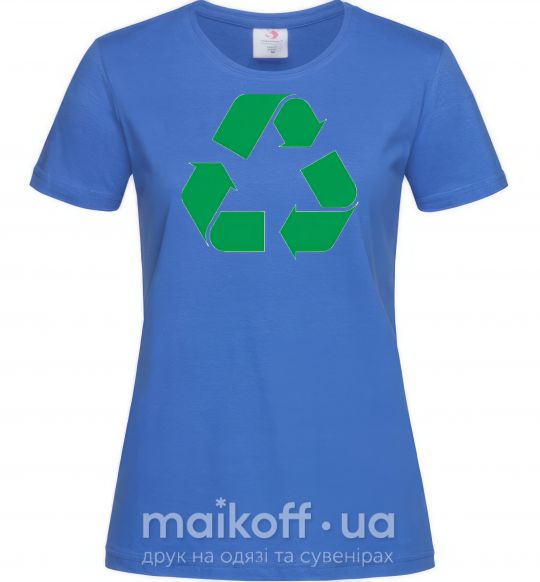 Жіноча футболка Recycling picture Яскраво-синій фото